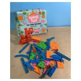 Vintage, Romper room, Peg town railroad parts box