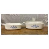 Vintage Corningware Cornflower blue casseroles