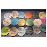 Vintage novelty button pins