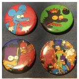 Vintage The Simpsons badge button pins
