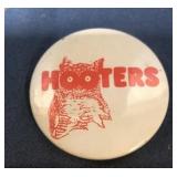 Vintage Hooters badge button pin