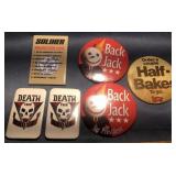 Vintage badge button pins