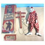 RARE vintage Hazelle the Clown Popular Marionette