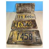 1979 and 1980 Illinois license plates
