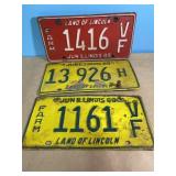 1988 &1989 Illinois farm license plates