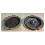 2, Cast iron ashtrays, 1 from Florida