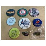 Vintage badge button pins