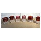 Antique etched ruby red souvenir incl 1904 St