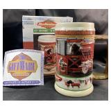 Vintage Budweiser Holiday Stein with Certificate