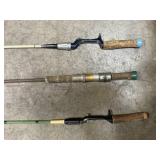 (2) Vintage Fiberglass Fishing Poles and Vintage