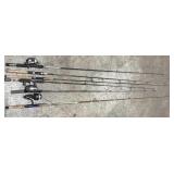 Fishing Poles, (3) Rods and (3) Rod n