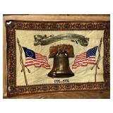 America Bicentennial Felt Tapestry piece 55.5x40