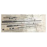 Vintage and modern Fishing Rods, Shakespeare