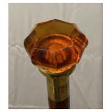 Vintage Wooden Can with Amber Looking Top, 3 Ft.