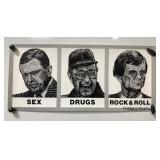 Signed Robbie Cohan Print George W 12"x 25"