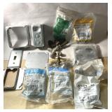 Reciprocal boxes, couplings, grounding wire