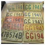 1960s and 1970s Illinois license plates