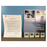 RARE collectible stamp collection Bridges
