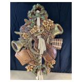 Vintage chalkware wall hanging-25" tall