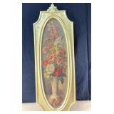 1964 Homco gold frame floral print Cecil Tubino