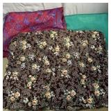 Three decorative sheets of fabric