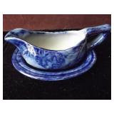 Vintage Mayer China Gravy Boat & Saucer