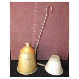 Antique Copper CIder Ladle with Strainer
