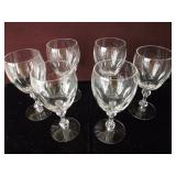 Set of 6 Crystal Wine Glasses