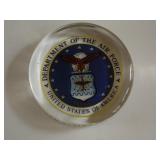 Air Force Glass Paperweight