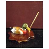 Mallard Duck Pen Holder Desk Set
