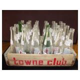 VIntage Towne Club Crate with 24 Vintage Bottles