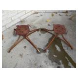 Lot of 2 Vintage Swivel Bases