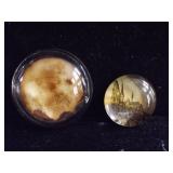 Lot of 2 Vintage Paperweights
