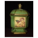 Ceramic Angel Canister, Made in Italy 8" Tall