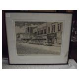 1978 State Street pencil Ectching Print Signed