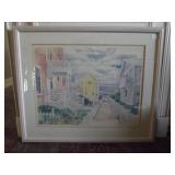 1990 Water Color Print Signed P. Brant