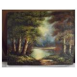 Autumn Scene - Oil on Canvas by Hermans