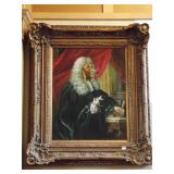 Dog Judge Oil on Canvas by D. Vorcian