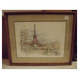 Eiffel Tower Paris Signed Burnedetti