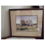 Elloween Mathews Signed Country Shed Scene