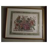 Framed and Matted Floral Print