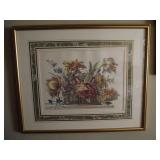Framed and Matted Floral print