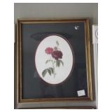 Framed Carnations Oval Double Mat