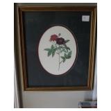 Framed Carnations Oval Double Mat