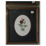 Framed Carnations Oval Double Mat