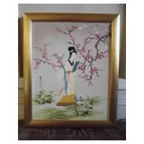 Gesha & Cherry Blossom Scene  - Signed