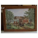 Martins Garage Oil Paining by Kay Lamb Shannon