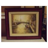Paris Scene Oil on Canvas by Surnet