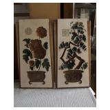 Plaster Wall Decor Set of 2