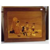 Solid Wood Inlaid Marquetry Wall Art